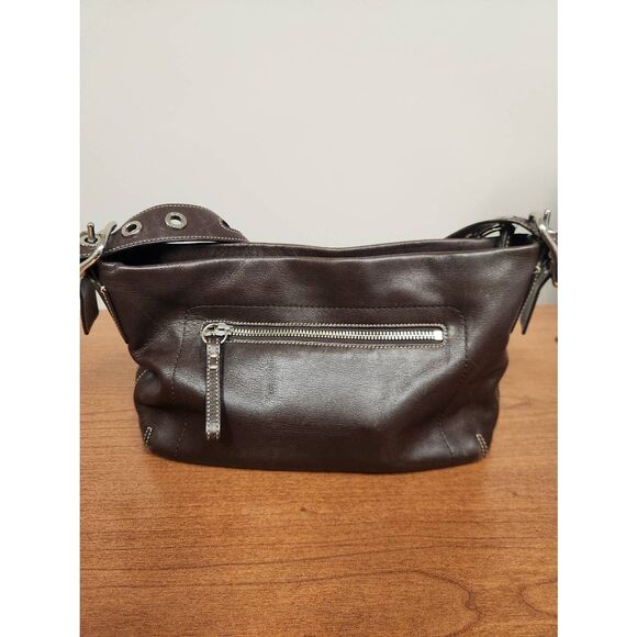 Vintage COACH Legacy East West Duffle Mahogany leather shoulder bag purse 1417 - Picture 4 of 14